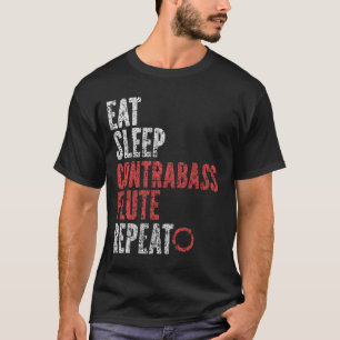 T-shirt Mangez la flûte de contrebande du sommeil Répéter