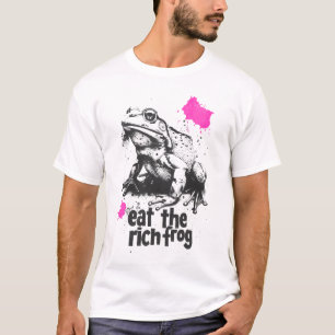 T-shirt Mangez la grenouille riche