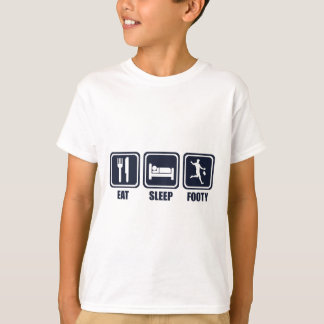 T-shirt Mangez la répétition de Footy de sommeil