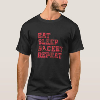T-shirt Mangez la répétition de hockey sur glace