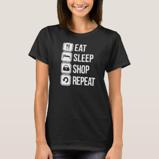 T-shirt Mangez la répétition de magasin de sommeil