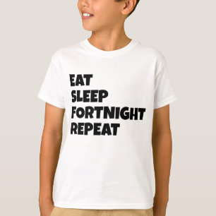T-shirt Mangez la répétition de quinzaine de sommeil -