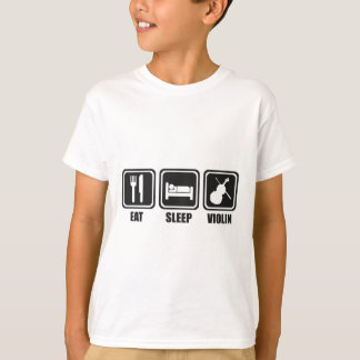 T-shirt Mangez la répétition de violon de sommeil