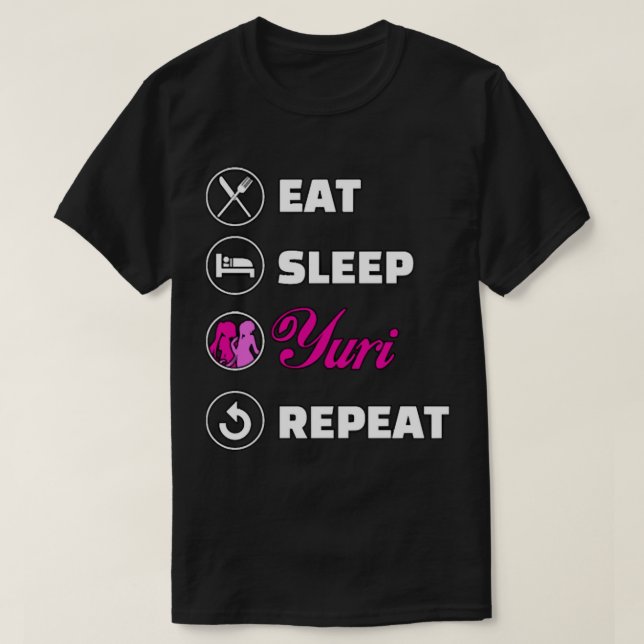 T-shirt Mangez la répétition du yuri de veille (Design devant)