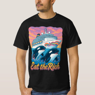 T-shirt Mangez La Rich Whale 90s Orca Whale Animal Yacht