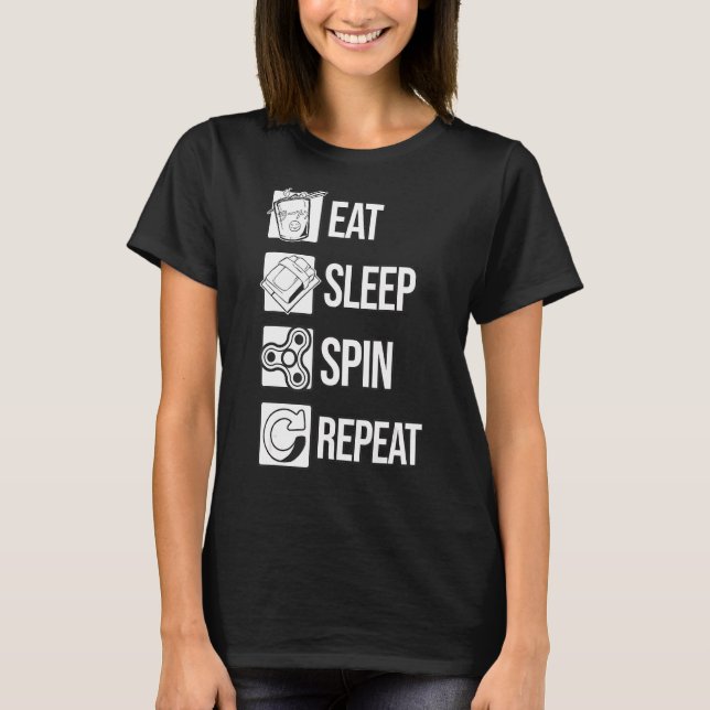 T-shirt Mangez la rotation du sommeil Répéter la rotation  (Devant)