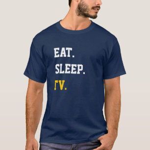 T-shirt Mangez la télévision du sommeil