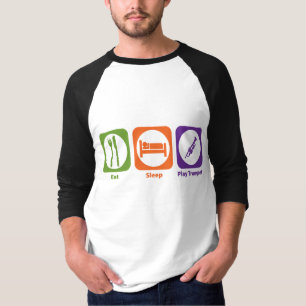 T-shirt Mangez la trompette de jeu de sommeil
