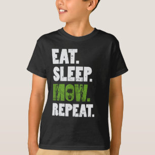 T-shirt Mangez la vache du sommeil Répétez la coupe de l'h