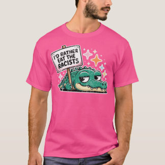 T-shirt Mangez l'alligator des racistes - Classique du cad