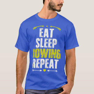 T-shirt Mangez l'aviron du sommeil Répétez Drôle Drôle Amo