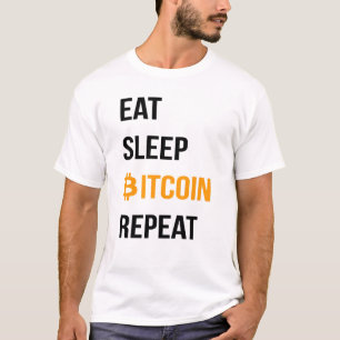 T-shirt Mangez le Bitcoin du sommeil Répétition