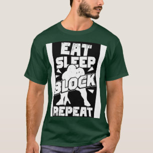 T-shirt Mangez le bloc de sommeil Répéter le cadeau Offens