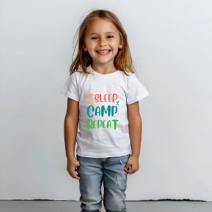 T-shirt Mangez Le Camp De Sommeil Répéter - La Vie De Camp