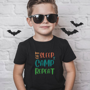 T-shirt Mangez Le Camp De Sommeil Répéter - La Vie De Camp