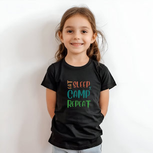 T-Shirt Mangez Le Camp De Sommeil Répéter - La Vie De Camp