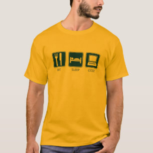 T-shirt mangez le code de sommeil