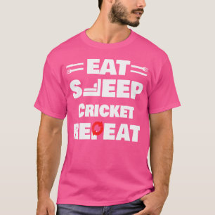 T-shirt Mangez le cricket endormi Répéter joueur de cricke