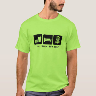 T-shirt Mangez le golf de disque de sommeil
