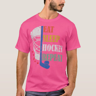 T-shirt Mangez le hockey du sommeil Répéter 3
