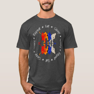 T-shirt Mangez le hockey du sommeil Répétez le thé de hock