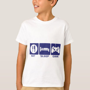 T-shirt Mangez le jeu de sommeil - jeux vidéo de geek de