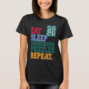 T-shirt Mangez le mot de passe du sommeil puzzles répéter
