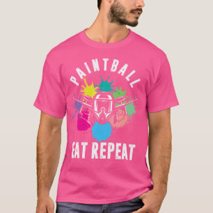 T-shirt Mangez Le Paintball De Sommeil Airsoft Lecteur Rép