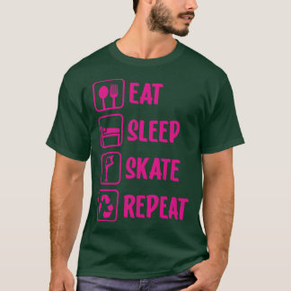 T-shirt Mangez le patin de sommeil répéter