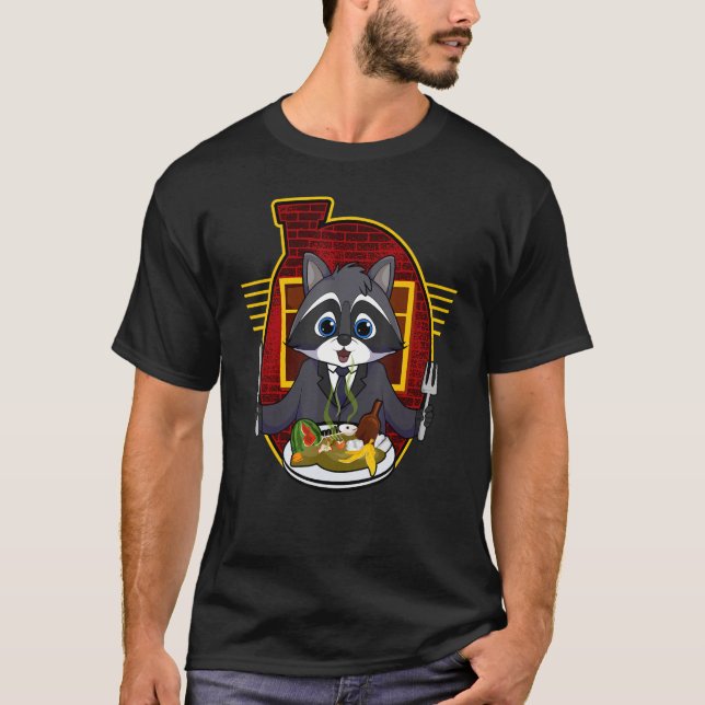 T-shirt Mangez le Raccoon Trash Live Ugly mignon Raccoon à (Devant)