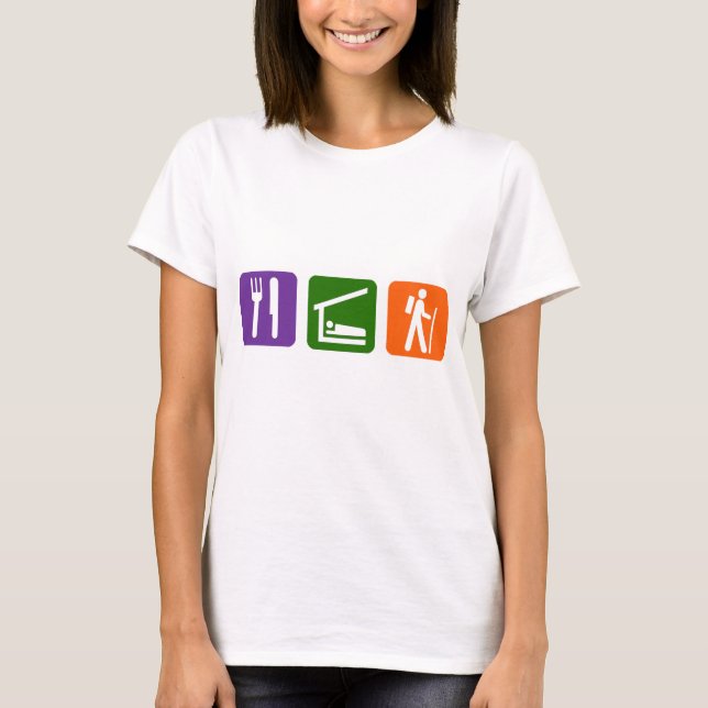 T-shirt Mangez le randonnée de sommeil (Devant)