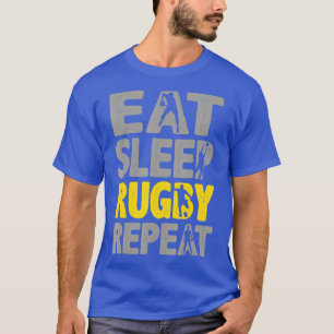 T-shirt Mangez le rugby du sommeil Répéter les cadeaux de 