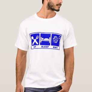 T-SHIRT MANGEZ LE SIGNE DE KNIT DE SOMMEIL