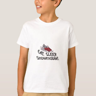 T-shirt Mangez le Snowmobile de sommeil