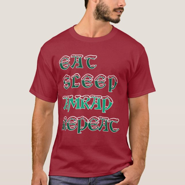 T-shirt Mangez le sommeil AMRAP Répétez la condition physi (Devant)