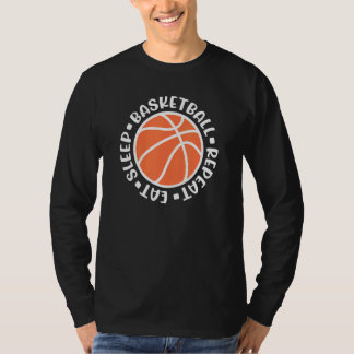 T-shirt Mangez Le Sommeil Basket Répétez Les Garçons Fille
