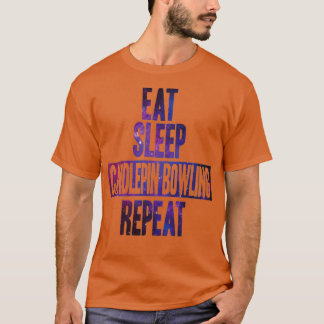 T-shirt Mangez le sommeil Bougie Bowling répéter T