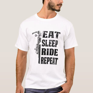 T-shirt Mangez le sommeil en randonnée pédestre Répéte