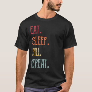 T-shirt Mangez le sommeil froid Répéter