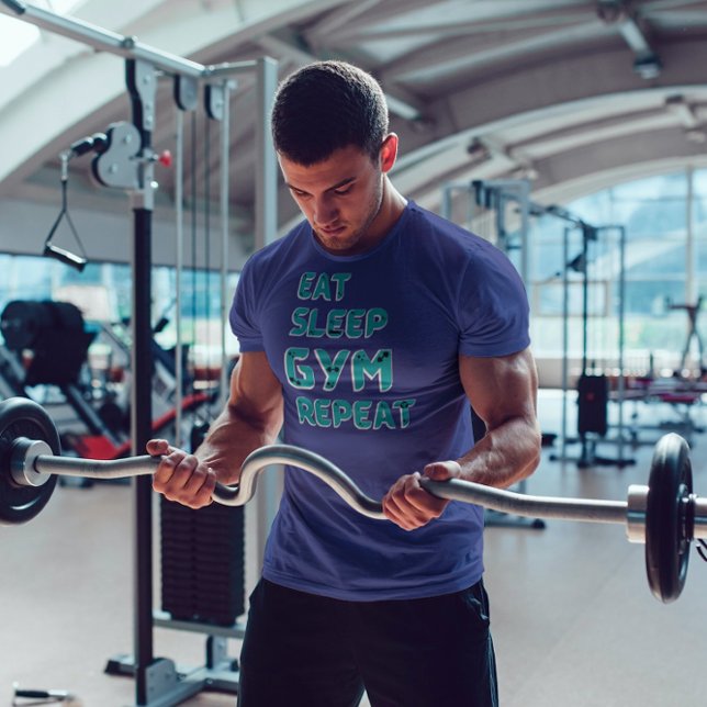 T-shirt Mangez le sommeil gymnase répétition motivation ci (Créateur téléchargé)