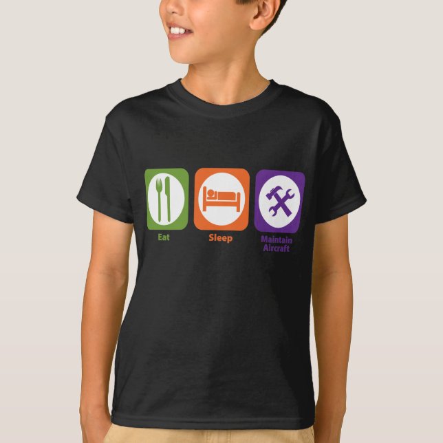 T-shirt Mangez le sommeil maintiennent des avions (Devant)