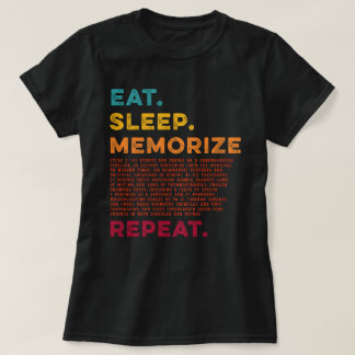 T-shirt Mangez le sommeil Mémoriser Répéter le cercle de c