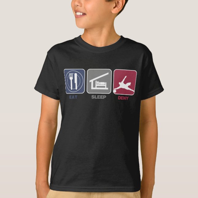 T-shirt Mangez le sommeil nient - le gardien de but du (Devant)