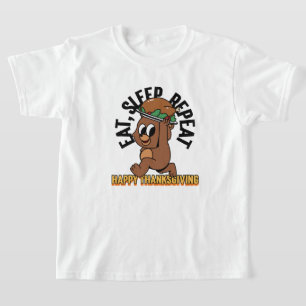 T-shirt Mangez le sommeil Répétez le Bon thanksgiving T-sh