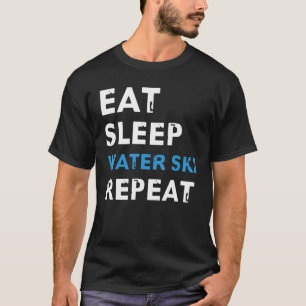 T-shirt Mangez Le Sommeil Ski Répéter Pour Les Skieurs D'E