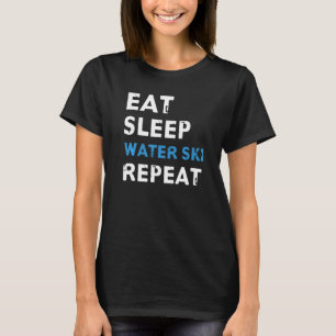 T-shirt Mangez Le Sommeil Ski Répéter Pour Les Skieurs D'E