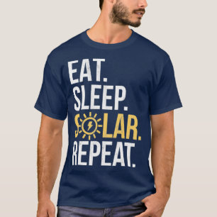 T-shirt Mangez le sommeil solaire Répéter l'énergie renouv