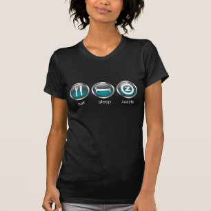 T-shirt Mangez le sommeil Zazzle :: Chemise noire des sphè