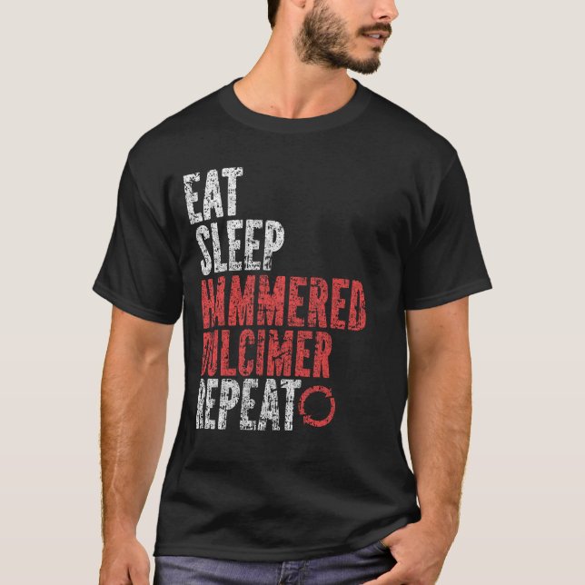 T-shirt Mangez le sommier martelé dulcimer Répétition (Devant)