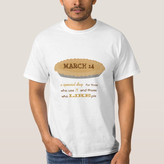 T-shirt Mangez le tarte le jour de pi (Devant)